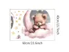 Sticker cameră bebe, Ursuleţul somnoros, decor perete şi mobilă, 60x40 cm