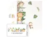 Sticker cameră copii, bordură verticală cu animale din junglă, 120x30 cm