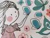 Sticker copii Fetiţa cu fluturi, Folina, culori pastel 