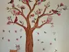 Sticker perete Copac înflorit, Folina, model watercolor, 170 cm înălţime