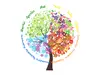 Sticker Copacul anotimpurilor şi lunile anului, Folina, multicolor, planșă mare de 100cm, racletă de aplicare inclusă