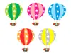 Set 5 Stickere Baloane în zbor, Folina, decoraţiune multicoloră
