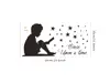 Sticker copii Once upon a time, negru, 25x55 cm