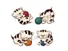 Sticker Pisici jucăuşe, Folina, pentru copii, multicolor, set 4 bucăți