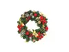 Sticker Crăciun, coroniţă cu ornamente roşii şi aurii, 39 cm diametru - se lipeste pe usa, geam, perete