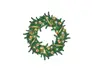 Sticker Crăciun, coroniţă cu ornamente bej, 38 cm diametru - se lipeste pe geam, usa, perete