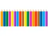 Sticker Creioane colorate, Folina, multicolor, 140 x 40 cm, planșă mare, racletă de aplicare inclusă