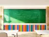 Sticker Creioane colorate, Folina, multicolor, 140 x 40 cm, planșă mare, racletă de aplicare inclusă