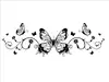 Sticker decorativ Fluture, Folina, autoadeziv, negru, racletă de aplicare inclusă.