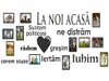 Sticker perete Acasă cu rame foto, Folina, negru