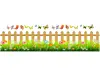 Sticker Gard cu flori, Folina, bordură decorativă, multicolor