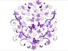 Sticker Violeta, Folina, decorațiune cu model floral, sticker cu dimensiunea 65x50 cm