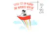 Sticker cu mesaj 'Cititul este un pașaport spre numeroase aventuri', decorațiune pentru școli și grădinițe, 90x70 cm, racletă de aplicare inclusă