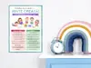 Sticker Minte creață, Folina, pentru copii, colorat, 59x42 cm A2, racletă de aplicare inclusă
