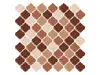 Faianţă autoadezivă 3D Smart Tiles, Damasc Choco, Folina, mozaic maro - set faianță 10 bucăţi