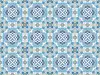 Sticker faianţă Naboo, Folina, decorațiune albastră, sticker set 30 bucăţi
