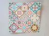 Set 6 stickere faianţă Sole, Folina, model patchwork colorat, 20x20 cm