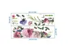 Sticker perete, Folina, decor floral mov, 80x80 cm