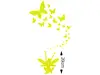 Sticker fosforescent Zâna cu fluturi, Folina, Glow in the dark, racletă de aplicare inclusă.