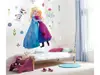 Mega Sticker Elsa şi Anna, Komar, decor cameră fete cu personajele din Frozen, 200x127 cm