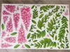 Sticker geam, Folina, flori glicină roz