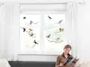 Stickere geam Păsări, Komar, autoadeziv, multicolor