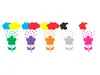Stickere Învăţăm culorile, Folina, pentru copii, multicolor, planșă medie, racletă de aplicare inclusă