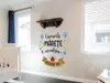 Sticker cu mesaj 'Lucrurile mărețe au adesea începuturi mici', decorațiune pentru școli și gradinițe sau camera copiilor, 80x120 cm, racletă de aplicare inclusă