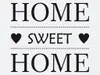 Sticker Home sweet Home, Folina, decorațiune perete negru, dimensiune sticker 50x50 cm