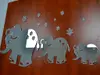 Sticker oglindă Elefanți, Folina, pentru copii, oglindă acrilică