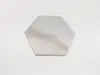 Set 3 stickere oglindă Hexagon, Folina, decoraţiune din oglindă acrilică argintie, 28x24 cm