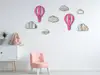Sticker oglindă Balloons in the sky, Folina, culoare roz, set sticker 8 bucăți