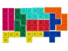 Sticker perete Tetris, Folina, autoadeziv, multicolor