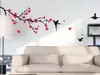 Sticker perete Creangă cu flori roz, Folina, autoadeziv