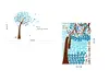 Sticker perete, Folina, Copac cu flori albastre, 120 cm înălţime