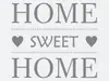 Sticker Home sweet Home, Folina, decorațiune perete gri, dimensiune sticker 50x50 cm