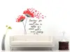 Sticker perete Memory, Folina, model floral roşu