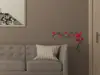 Sticker perete floare roşie, Folina, imprimeu floral