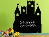 Sticker Castel, tip tablă de scris cu cretă, negru, 120x110 cm, racletă de aplicare inclusă.