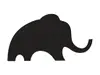 Sticker Elefant, Folina, tablă de scris, negru