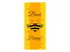 Autocolant uşă Happy, Folina, culoare galbenă, dimensiune autocolant 92x205 cm