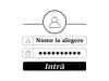 Sticker uşă Login, Folina, culoare neagră, dimensiune sticker 70x70 cm