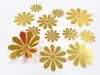 Stickere 3D Flori aurii, Folina, efect metalic - set 12 bucăţi