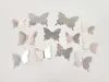 Stickere 3D Fluturi argintii, Folina, efect metalic, set 12 bucăţi