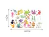 Set 24 stickere faianţă baie, Folina, model sirene şi peştisori coloraţi