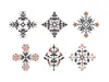 Set 6 stickere decorativ cu motive tradiționale românești