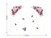 Stickere perete, Folina, model floral mov, 50x70 cm