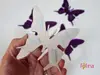 Set 10 stickere oglindă fluturi mov
