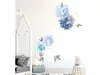 Stickere flori, Folina, buchete flori albastre, decor perete, mobilă, geam