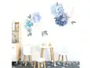 Stickere flori, Folina, buchete flori albastre, decor perete, mobilă, geam